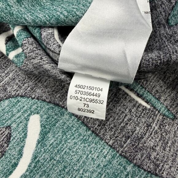 Chico's Classic Fit Scroll Print Green Black Shirt Size 4 - Picture 7 of 8